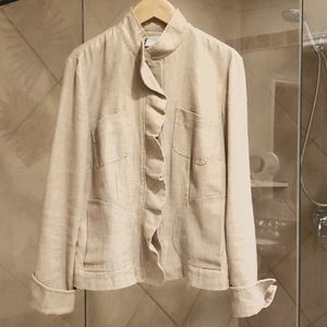 Metallic Linen blend jacket Size 4
